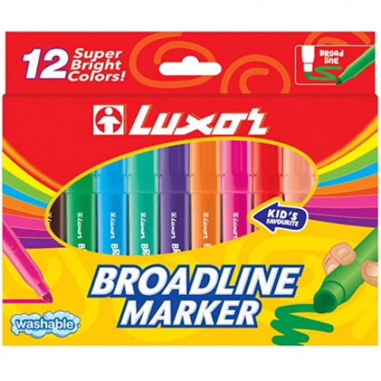 Μαρκαδόροι Luxor Jumbo Broadline 12 Τεμ